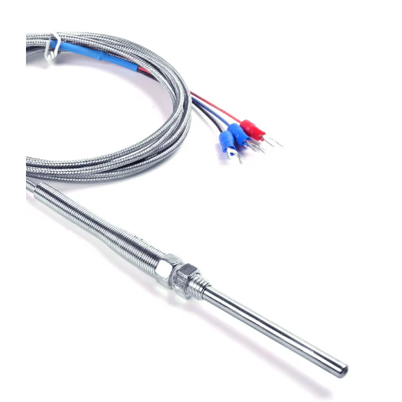 Temperature sensor | J-type thermocouple | 200 mm probe | M8 thread | 2 m cable | 0–400°C | stainless steel sensor | TAXNELE 1