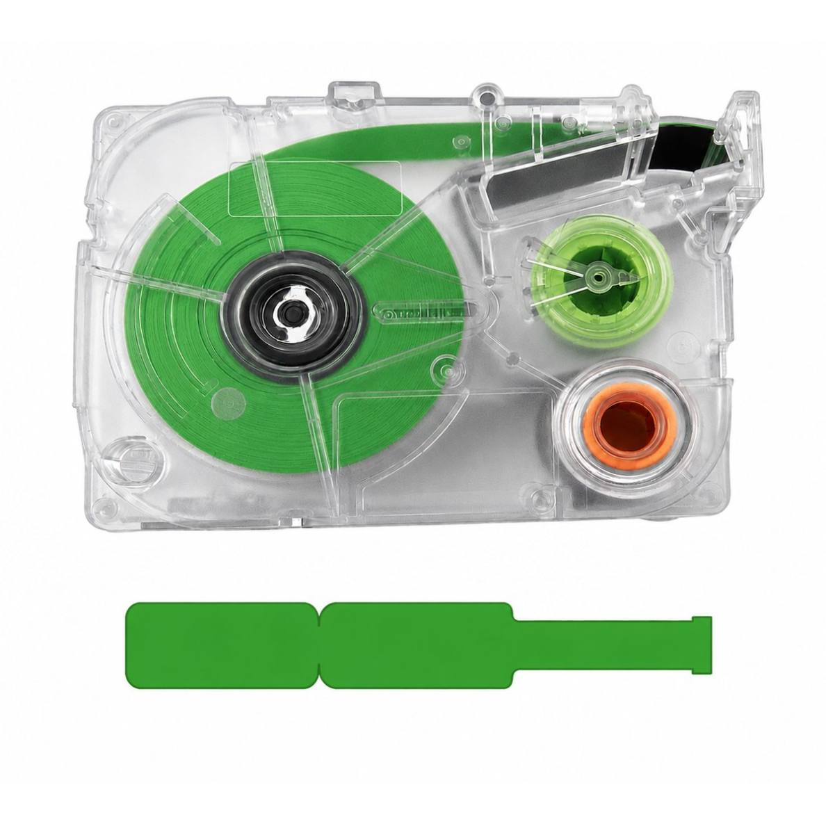 Cable marking label | flag type | 12.5x74 + 35mm | green | 70 pcs/roll | for wire and cable marking Cable marking label | flag type | 12.5x74 + 35mm | green | 70 pcs/roll | for wire and cable marking
