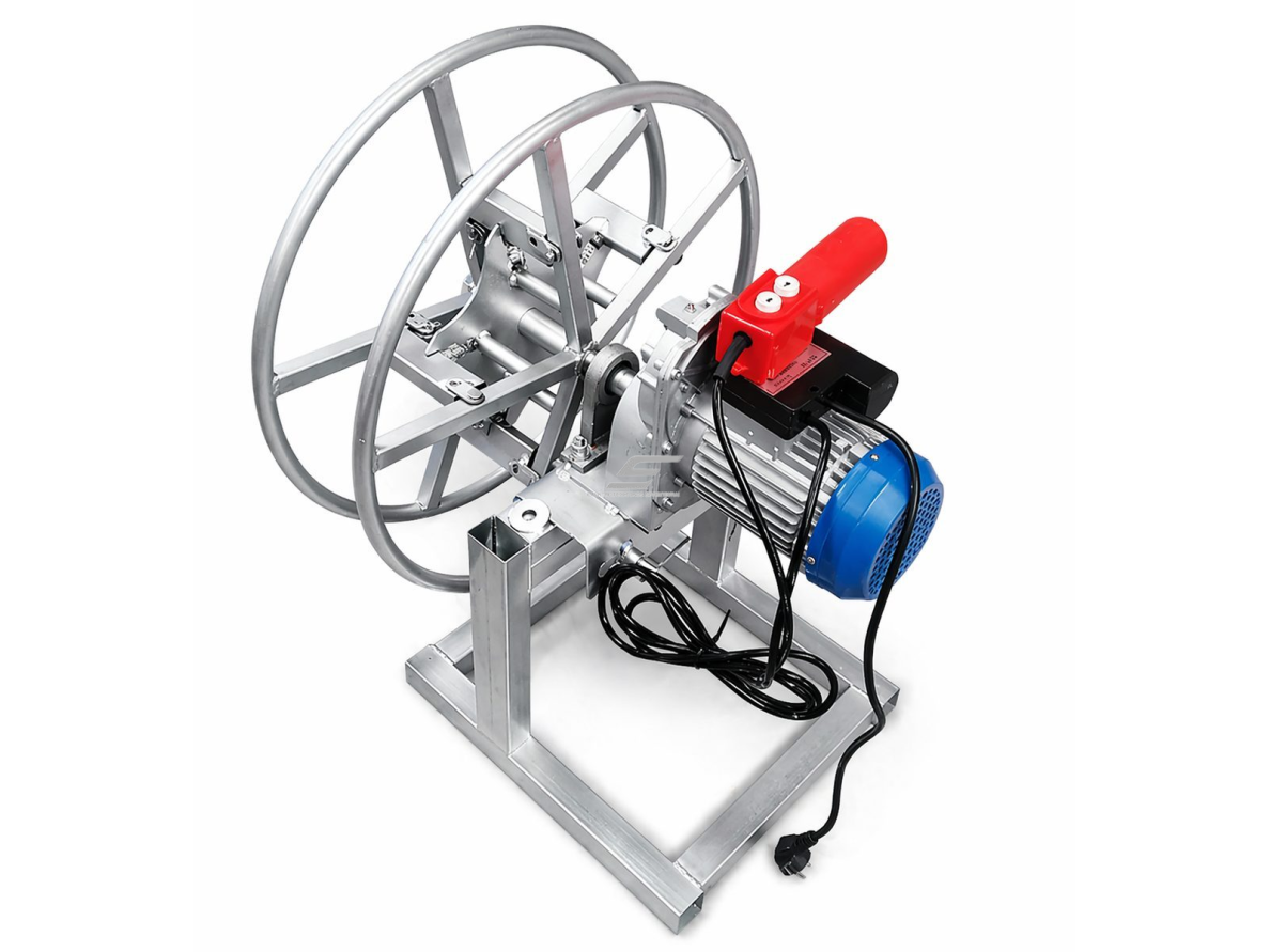 Motorizuotas kabelio būgnas | automatinis kabelių vyniojimas | 1500W | 220V | 40kg | iki 40m/min | metalinis korpusas | pramoninis | statyboms 1