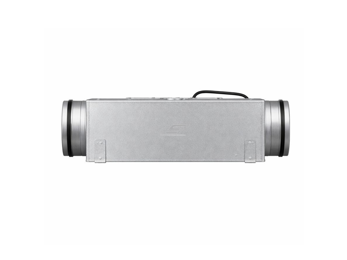 Kanalinis išcentrinis ventiliatorius žemo profilio korpuse | D100 | 239 m³/h | 58 W | 230 V | 328 Pa | 341×145×283 mm | cinkuotas plienas | ESLP22879 2