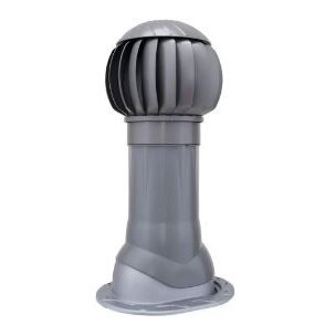 Rotary deflector D160 with flashing | for bitumen roofing | kit with insulated outlet | ABS | grey Rotary deflector D160 with flashing | for bitumen roofing | kit with insulated outlet | ABS | grey