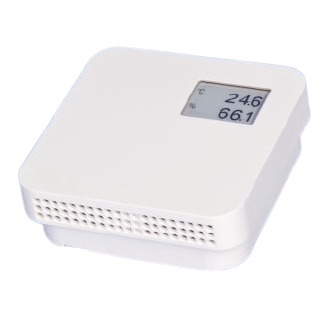 Digitāls telpas temperatūras un mitruma sensors ar LCD | 0–10 V DC / 4–20 mA