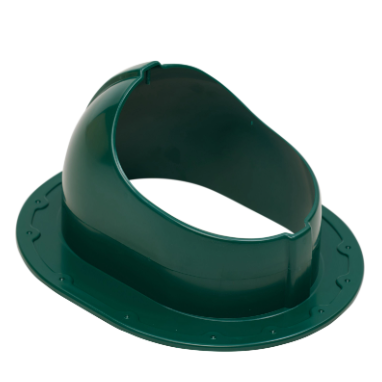 Ventilation outlet flashing for tile roofing | 330×265 mm | ABS | green 1