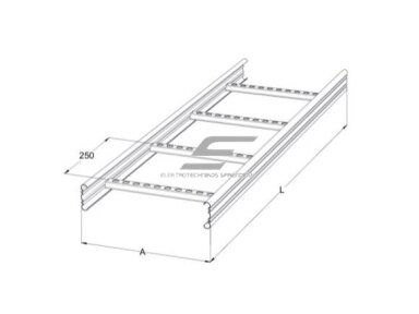 Kabelinės kopėčios | 6000x300x60x1mm | plieninės | karšto cinkavimo | pilkos | MEKA | KS20-300 L6000 PG | 1449503 Kabelinės kopėčios | 6000x300x60x1mm | plieninės | karšto cinkavimo | pilkos | MEKA | KS20-300 L6000 PG | 1449503