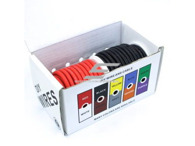 Karščiui ir šalčiui atsparus silikoninis elektros kabelis | 14AWG (~3.5 mm²) | 20 m | alavuotas varis | IP65 | -60…+200°C | raudona + juoda Karščiui ir šalčiui atsparus silikoninis elektros kabelis | 14AWG (~3.5 mm²) | 20 m | alavuotas varis | IP65 | -60…+200°C | raudona + juoda