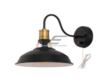 Šviestuvas tvirtinamas ant sienos | E27 | 1x35W | 230V | Ø260x90mm | be lempučių | IP20 | juodas Šviestuvas tvirtinamas ant sienos | E27 | 1x35W | 230V | Ø260x90mm | be lempučių | IP20 | juodas