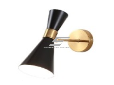 Šviestuvas tvirtinamas ant sienos | E27 | 1x35W | 230V | Ø120x210mm | be lempučių | IP20 | juodas korpusas | baltas vidus Šviestuvas tvirtinamas ant sienos | E27 | 1x35W | 230V | Ø120x210mm | be lempučių | IP20 | juodas korpusas | baltas vidus