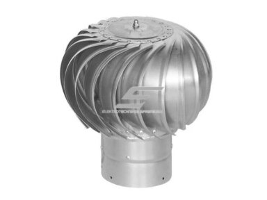 Rotacinis deflektorius D140 | rutuliniai guoliai | 300×100 mm | cinkuotas plienas | sidabrinis Rotacinis deflektorius D140 | rutuliniai guoliai | 300×100 mm | cinkuotas plienas | sidabrinis
