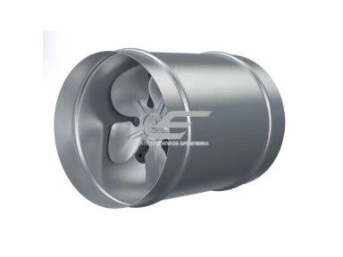 Kanalinis ašinis ventiliatorius | D250 | 600 m³/h | 42 W | 230 V | cinkuotas plienas | sidabrinis | 18954