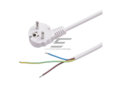 Maitinimo laidas buitinei ir pramoninei įrangai | su kištuku | 3 gyslų | 16A | 250V | 1.5m kabelis | HO5VV-F | alavuotas varis | baltas Maitinimo laidas buitinei ir pramoninei įrangai | su kištuku | 3 gyslų | 16A | 250V | 1.5m kabelis | HO5VV-F | alavuotas varis | baltas