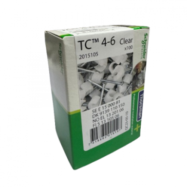 Kabeļu turētājs TC 4-6 | 1,4x20mm | Apaļš | Balts | 100 gab. | Thorsman Kabeļu turētājs TC 4-6 | 1,4x20mm | Apaļš | Balts | 100 gab. | Thorsman
