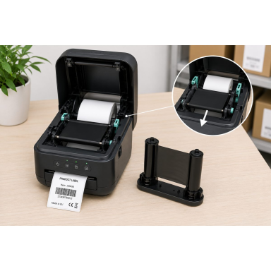 Thermal printer ribbon for labels | black | 50mm x 32m | for cable and wire marking | for thermal transfer label printers Thermal printer ribbon for labels | black | 50mm x 32m | for cable and wire marking | for thermal transfer label printers