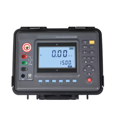 Insulation resistance tester (Megohmmeter) | 0.01 MΩ–10 TΩ | 100–5000 V | LCD display | AC/DC voltage, current and capacitance measurement Insulation resistance tester (Megohmmeter) | 0.01 MΩ–10 TΩ | 100–5000 V | LCD display | AC/DC voltage, current and capacitance measurement