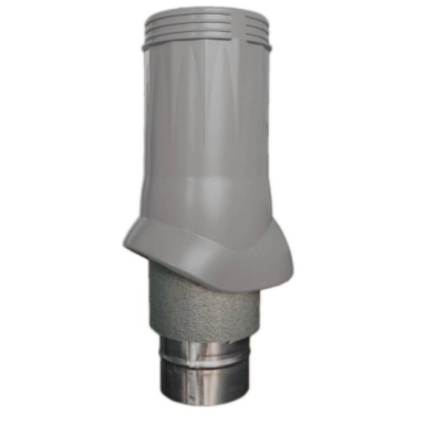 Ventilācijas izvads D125/160 | izolēts | 510 mm | ABS | pelēks