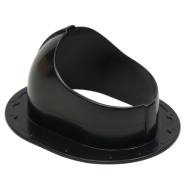 Ventilācijas izvada stiprinājums dakstiņu jumta segumam | 330×265 mm | ABS | melns