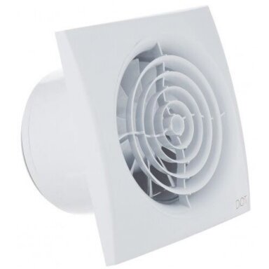 Fan with backdraft damper | D100 | 230V | with controller | 155x155x101mm | plastic | white Fan with backdraft damper | D100 | 230V | with controller | 155x155x101mm | plastic | white
