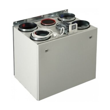 Heat recovery unit with electric heater | for room ventilation | 40–250 m² | 300 m³/h | 1~230V Heat recovery unit with electric heater | for room ventilation | 40–250 m² | 300 m³/h | 1~230V