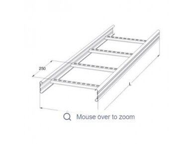 Kabelinės kopėčios | 6000x400x60x0,75mm | plieninės | pilkos | MEKA | KS20-400 K L=6000 PG | 1306854 2 Kabelinės kopėčios | 6000x400x60x0,75mm | plieninės | pilkos | MEKA | KS20-400 K L=6000 PG | 1306854 2