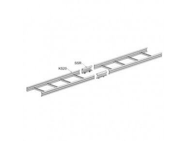 Kabelinės kopėčios | 6000x300x60x1mm | plieninės | karšto cinkavimo | pilkos | MEKA | KS20-300 L6000 PG | 1449503 3 Kabelinės kopėčios | 6000x300x60x1mm | plieninės | karšto cinkavimo | pilkos | MEKA | KS20-300 L6000 PG | 1449503 3