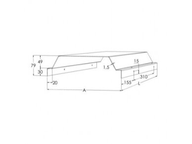 Kabelinių kopėčių dangtis | 1500x202x79mm | plieninis | karšto cinkavimo | pilkas | MEKA | SK-200 L=1550 PG | 1449712 1 Kabelinių kopėčių dangtis | 1500x202x79mm | plieninis | karšto cinkavimo | pilkas | MEKA | SK-200 L=1550 PG | 1449712 1