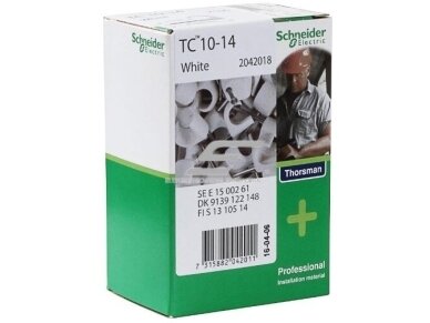 Laikiklis apvaliam laidui | kabeliui | TC 10-14mm / 2,5x30mm | 100vnt. | baltas | Schneider Electric | Thorsman | 2042011 | 7315880029021 Laikiklis apvaliam laidui | kabeliui | TC 10-14mm / 2,5x30mm | 100vnt. | baltas | Schneider Electric | Thorsman | 2042011 | 7315880029021