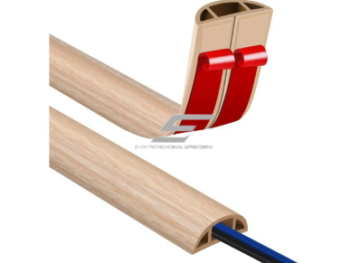 Kabelių kanalas su lipnia juosta | lankstus PVC plastikas | 30 mm | karpomas | 3 m | balto ąžuolo tekstūros Kabelių kanalas su lipnia juosta | lankstus PVC plastikas | 30 mm | karpomas | 3 m | balto ąžuolo tekstūros