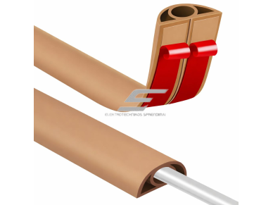 Kabelių kanalas su lipnia juosta | lankstus PVC plastikas | 20 mm | karpomas | 3 m | ruda Kabelių kanalas su lipnia juosta | lankstus PVC plastikas | 20 mm | karpomas | 3 m | ruda