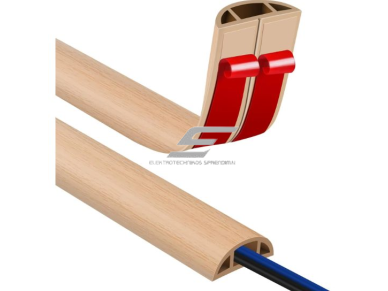 Kabelių kanalas su lipnia juosta | lankstus PVC plastikas | 50 mm | karpomas | 3 m | medžio tekstūros Kabelių kanalas su lipnia juosta | lankstus PVC plastikas | 50 mm | karpomas | 3 m | medžio tekstūros