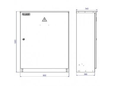 Kabelių tranzitinė spinta | 1000x800x300mm | KS-2 1 Kabelių tranzitinė spinta | 1000x800x300mm | KS-2 1