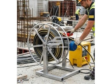 Motorizuotas kabelio būgnas | automatinis kabelių vyniojimas | 1500W | 380V | 40kg | iki 40m/min | metalinis korpusas | pramoninis | statyboms 2 Motorizuotas kabelio būgnas | automatinis kabelių vyniojimas | 1500W | 380V | 40kg | iki 40m/min | metalinis korpusas | pramoninis | statyboms 2