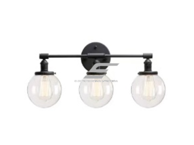 Šviestuvas tvirtinamas ant sienos | E27 | 3x35W | 230V | Ø150x180mm | be lempučių | IP20 | juodas Šviestuvas tvirtinamas ant sienos | E27 | 3x35W | 230V | Ø150x180mm | be lempučių | IP20 | juodas