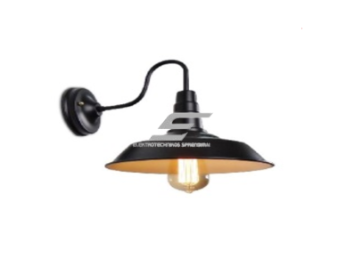 Šviestuvas tvirtinamas ant sienos | E27 | 1x35W | 230V | Ø260x260mm | be lempučių | IP20 | juodas korpusas | baltas vidus Šviestuvas tvirtinamas ant sienos | E27 | 1x35W | 230V | Ø260x260mm | be lempučių | IP20 | juodas korpusas | baltas vidus