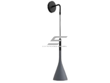 Šviestuvas tvirtinamas ant sienos | E27 | 1x35W | 230V | Ø150x450mm | be lempučių | IP20 | pilkas korpusas | baltas vidus Šviestuvas tvirtinamas ant sienos | E27 | 1x35W | 230V | Ø150x450mm | be lempučių | IP20 | pilkas korpusas | baltas vidus