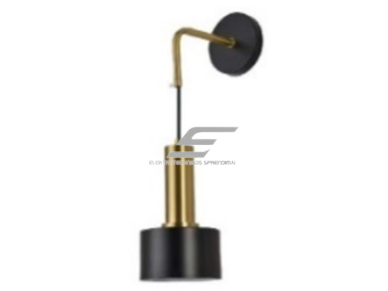 Šviestuvas tvirtinamas ant sienos | E27 | 1x35W | 230V | Ø130x250mm | be lempučių | IP20 | juodas korpusas | baltas vidus Šviestuvas tvirtinamas ant sienos | E27 | 1x35W | 230V | Ø130x250mm | be lempučių | IP20 | juodas korpusas | baltas vidus
