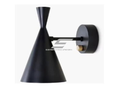 Šviestuvas tvirtinamas ant sienos | E27 | 1x35W | 230V | Ø120x280mm | be lempučių | IP20 | juodas korpusas | auksinis vidus Šviestuvas tvirtinamas ant sienos | E27 | 1x35W | 230V | Ø120x280mm | be lempučių | IP20 | juodas korpusas | auksinis vidus