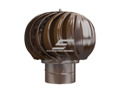 Rotacinis deflektorius D125 | rutuliniai guoliai | 300×100 mm | dažytas plienas | rudas 3 Rotacinis deflektorius D125 | rutuliniai guoliai | 300×100 mm | dažytas plienas | rudas 3