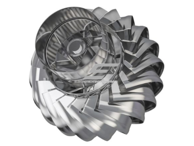 Rotacinis deflektorius D125 | rutuliniai guoliai | nerūdijantis plienas | sidabrinis 3 Rotacinis deflektorius D125 | rutuliniai guoliai | nerūdijantis plienas | sidabrinis 3