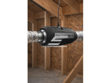Kanalinis mišraus srauto ventiliatorius su garso izoliacija | D125 | 355 m³/h | 50 W | 230 V | 2 greičiai | 690×233×236 mm | IPX4 | juodas | ESLP22881 5
