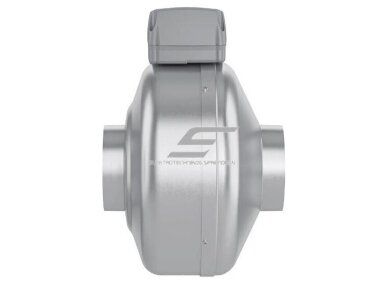 Kanalinis išcentrinis ventiliatorius El-Turbo-D 125P | D125 | 340 m³/h | 64 W | 230 V | 310 Pa | cinkuotas plienas | pilkas | Eltdad-125 P 1 Kanalinis išcentrinis ventiliatorius El-Turbo-D 125P | D125 | 340 m³/h | 64 W | 230 V | 310 Pa | cinkuotas plienas | pilkas | Eltdad-125 P 1