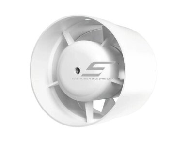 Kanalinis ventiliatorius | buitinis | ventiliacijos | vėdinimo sistemoms | 12V |  D100 | 103x103x80mm | IP24 | plastikas | baltas 1