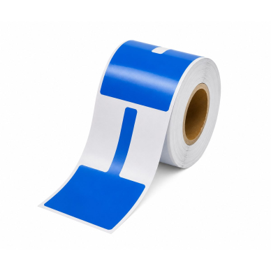 Kaabli märgistusetikett | F-tüüpi kahepoolne | 25x38 + 38 mm | sinine | 400 tk/rullis | juhtmete ja kaablite märgistamiseks Kaabli märgistusetikett | F-tüüpi kahepoolne | 25x38 + 38 mm | sinine | 400 tk/rullis | juhtmete ja kaablite märgistamiseks