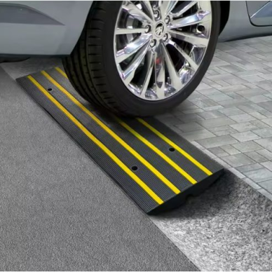 Kabeļu aizsargu rampa | 1 kanāls | gumijas kabeļu aizsargs | 1220 x 410 x 64 mm | ar pārbraukšanas funkciju | dzeltena/melna | āra apstākļiem 4