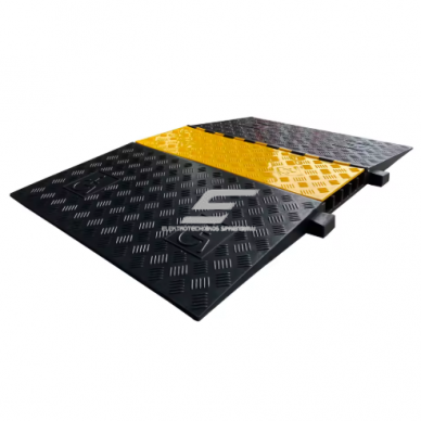 Kaablikaitse ramp | 5 kanalit | kummist kaablikaitse | 750x1100x50 mm | kollane/must | 19 kg | mõeldud teede ja platside ohutuse tagamiseks Kaablikaitse ramp | 5 kanalit | kummist kaablikaitse | 750x1100x50 mm | kollane/must | 19 kg | mõeldud teede ja platside ohutuse tagamiseks