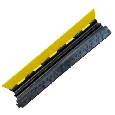 Cable protection ramp | 2 channels | rubber cable protector | 1000×250×50 mm | yellow/black | 15 t | designed for road and yard safety 1 Cable protection ramp | 2 channels | rubber cable protector | 1000×250×50 mm | yellow/black | 15 t | designed for road and yard safety 1