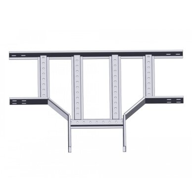 Horizontal T-shaped connector for ladder type cable trays | 400x60 mm | 1.5 mm steel | hot-dip galvanized Horizontal T-shaped connector for ladder type cable trays | 400x60 mm | 1.5 mm steel | hot-dip galvanized