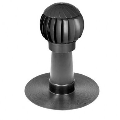 Katuse aeraator D160 | pöörlev | lame- ja bituumenkatusele | ABS | must Katuse aeraator D160 | pöörlev | lame- ja bituumenkatusele | ABS | must