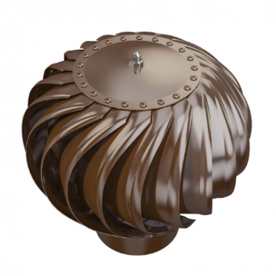 Pöörlev deflektor D400 | kuullaagrid | 530×100 mm | värvitud teras | pruun 1 Pöörlev deflektor D400 | kuullaagrid | 530×100 mm | värvitud teras | pruun 1