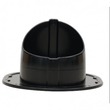 Ventilation outlet flashing for tile roofing | 330×265 mm | ABS | black 3