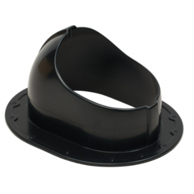 Ventilation outlet flashing for tile roofing | 330×265 mm | ABS | black 1 Ventilation outlet flashing for tile roofing | 330×265 mm | ABS | black 1
