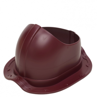 Ventilācijas izvada stiprinājums metāla jumta segumam | 330×265 mm | ABS | tumši sarkans 2